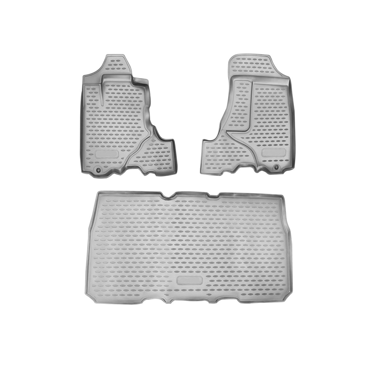 Honda Element Floor Mats - Omac - Rubber TPE 3 Pcs - Grey - 2003-2011 Honda Element Floor Mats - Omac - Rubber TPE 3 Pcs - Grey - 2003-2011